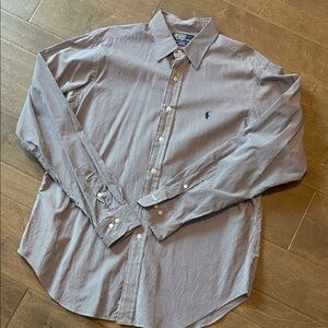Polo Ralph Lauren Classic Blue and White Striped Shirt